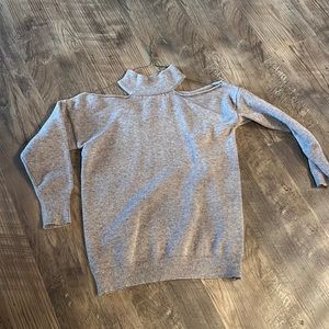 Ladies cold shoulder sweater.